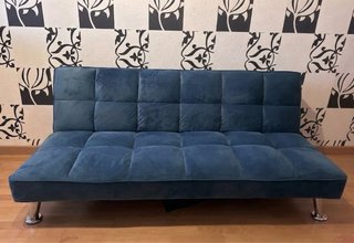 Sofá Cama Azul Extensible 182cm