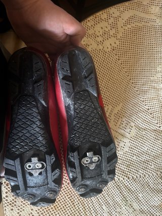 Zapatillas Ciclismo DPV rojas con calas Shimano