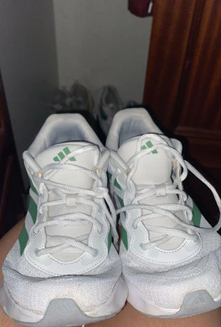 Zapatillas Adidas Hombre Blancas y Verdes