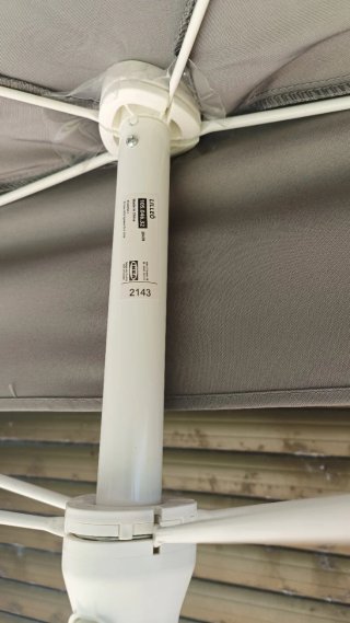 Sombrilla rectangular Ikea Lilleö gris