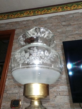 Grande lampada vintage in stile Hurricane in ceram