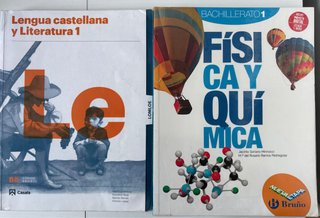 Libros 2º Bach. Física y Química y Lengua y Litera