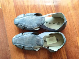 Sandalias piel Pitillos plateadas T. 37