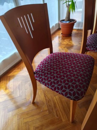 Mesa comedor maciza con 6 sillas  1'60 *0'90  2'50