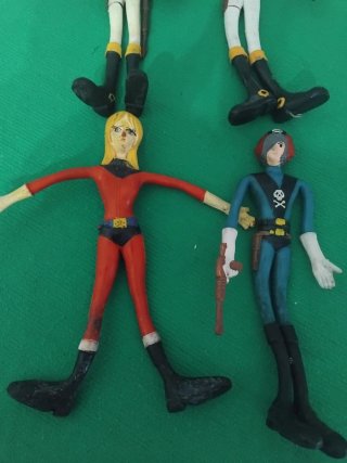 Capitan Harlock Figure Flessibili Set 4 Pezzi