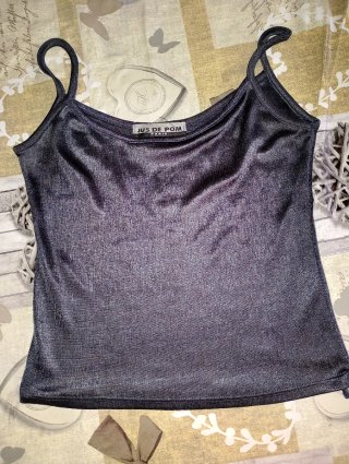 Camiseta tirantes JUS DE POM negra