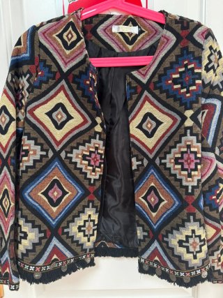 Chaqueta mujer geométrica