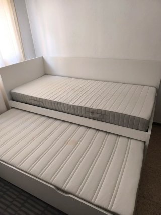 Cama nido individual doble blanca