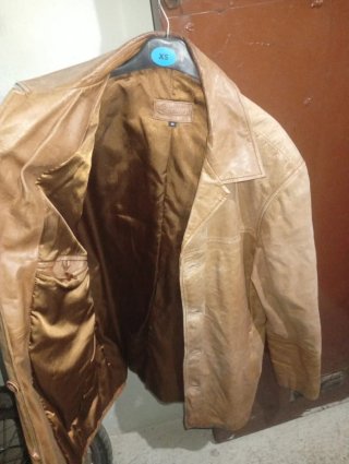 Chaqueta de cuero Laumas Marrón Talla 56