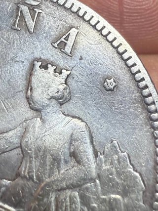 Moneda de Plata 5 Pesetas 1870 A de España