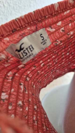 Conjunto Hollister floral naranja y rosa