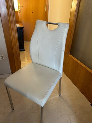 Set 4 Sillas Comedor Piel Sintética