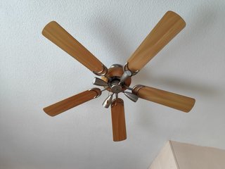 Lámpara Techo Ventilador Madera Metal