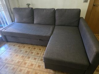 Sofá cama IKEA gris tela