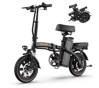 Bicicleta Eléctrica Plegable Negra