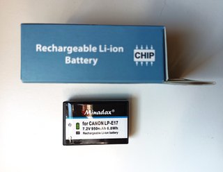 Batteria Minadax LP-E17 950mAh 7.2V Li-Ion x Canon