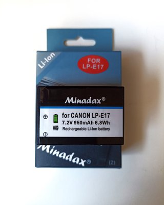 Batteria Minadax LP-E17 950mAh 7.2V Li-Ion x Canon