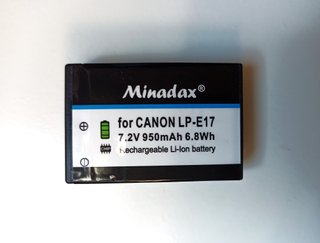 Batteria Minadax LP-E17 950mAh 7.2V Li-Ion x Canon