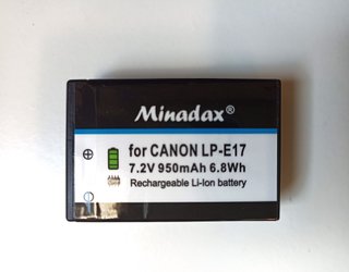 Batteria Minadax LP-E17 950mAh 7.2V Li-Ion x Canon