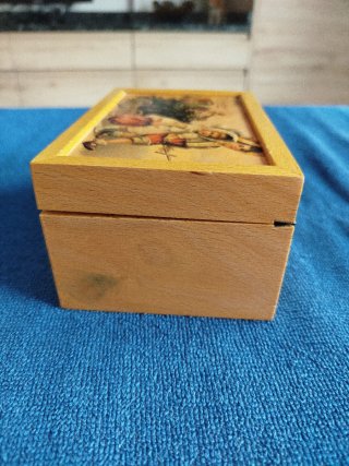 Caja madera musical leyenda fröhliche weihnachten