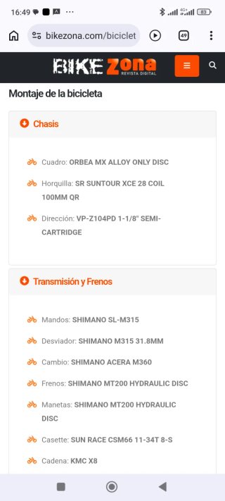 Bicicleta Orbea MX50 29 2021