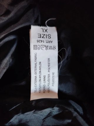 Abrigo acolchado dorado XL con capucha