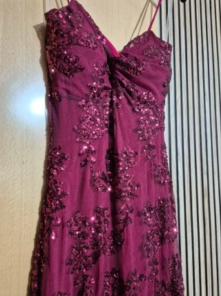 Vestido de fiesta lentejuelas rojo