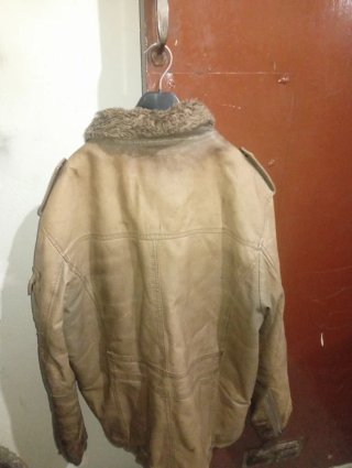 Chaqueta de cuero forrada hombre talla 56