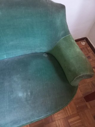 Sofás vintage terciopelo verde