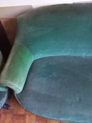 Sofás vintage terciopelo verde