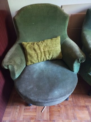 Sofás vintage terciopelo verde