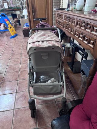 Carrito bebé 3 piezas Anex rosa camuflaje