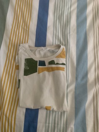 Camiseta Zara Estampada Multicolor Talla M
