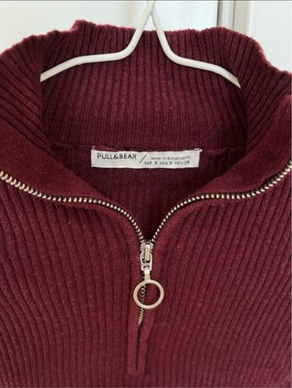 Top canalé burdeos Pull&Bear Talla S