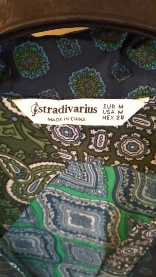 Blusa Stradivarius Patchwork Talla M