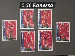 Lote 6 Cromos Topps Champions League
