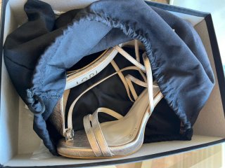 Sandalias Lodi Piel Metalizada Dorado