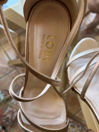 Sandalias Lodi Piel Metalizada Dorado