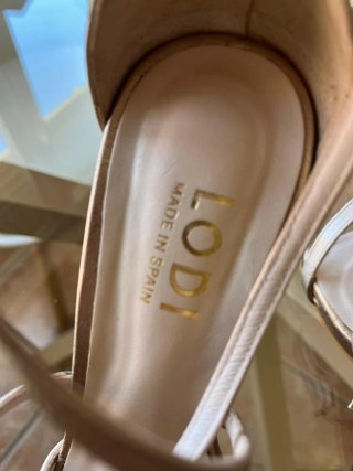 Sandalias Lodi Piel Metalizada Dorado