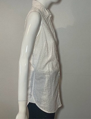 Tommy Hilfiger Camisa Broderie Sin Mangas Blanca