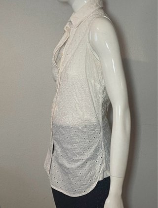 Tommy Hilfiger Camisa Broderie Sin Mangas Blanca