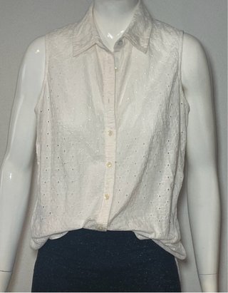 Tommy Hilfiger Camisa Broderie Sin Mangas Blanca