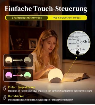 Luz de noche LED RGB recargable