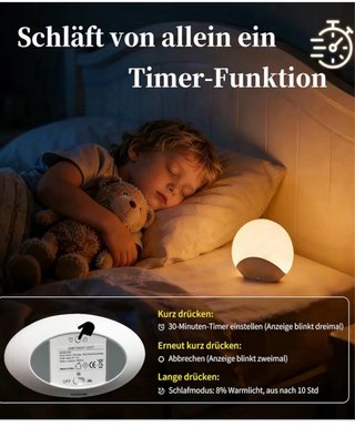 Luz de noche LED RGB recargable