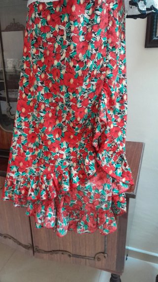 Gonna lunga e blusa pizzo