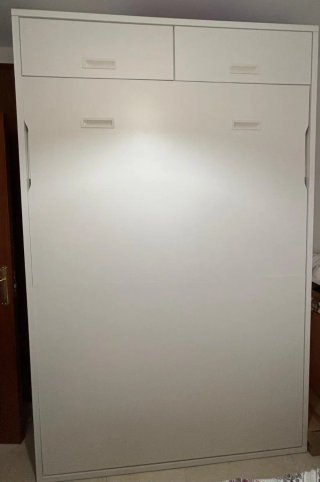 Cama Abatible Vertical Blanca 135