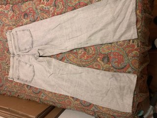 Pantalón wide leg gris
