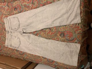 Pantalón wide leg gris
