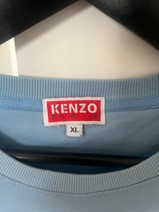 Sudadera Kenzo Tiger pone XL Azul, pero es una L
