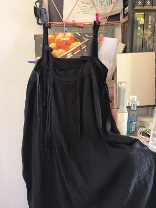 Vestido negro tirantes H&M mujer